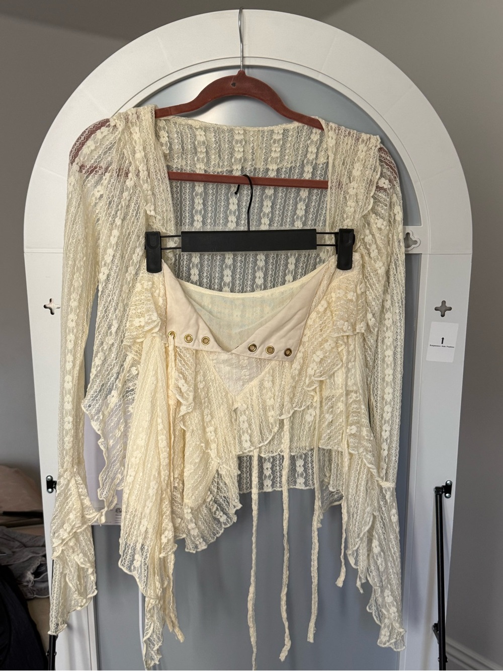 IcyVibe Only Lace Asymmetrical Top | Size S | Excellent - Picture 3 of 7